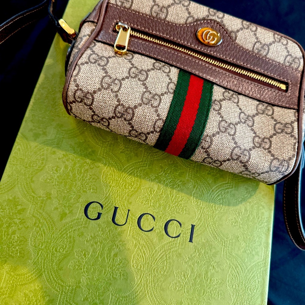 ORIGINAL GG SUPREME CANVAS WEB OPHIDIA CROSSBODY MINI